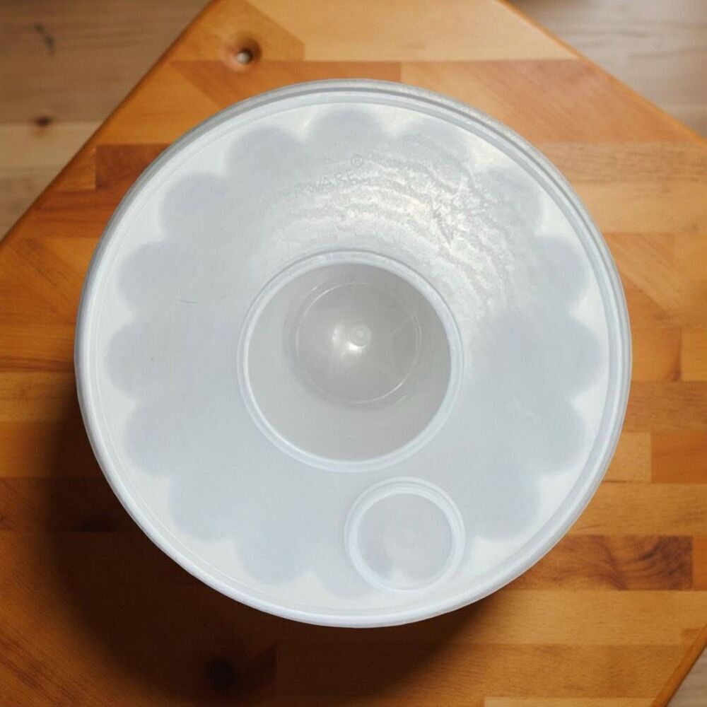 Vintage Tupperware White Jello Ring Jell-O Molds Lid Gelatin Salad Mold